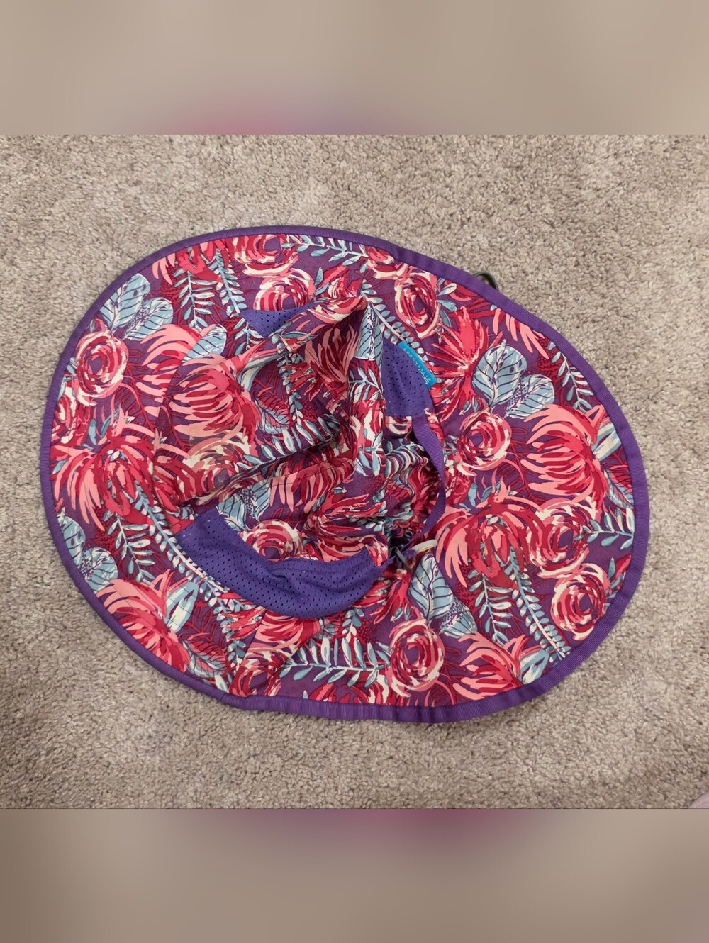 Sunday Afternoons Kids Floral Sun Hat - Purple & Pink